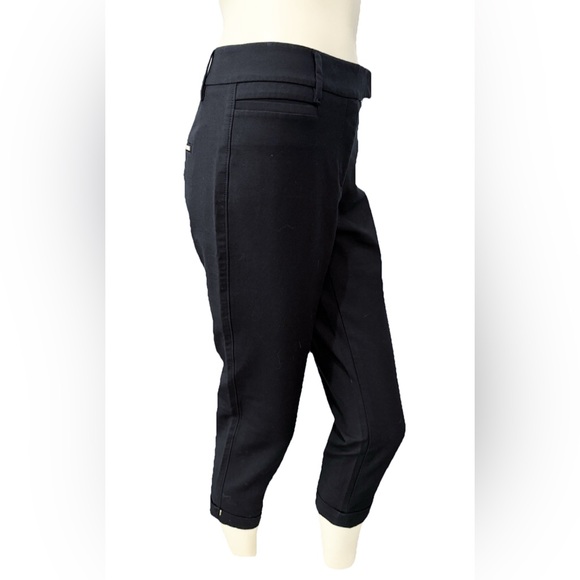 White House Black Market The Slim Crop Pants Black Size 2 Stretch Workwear - Picture 2 of 13